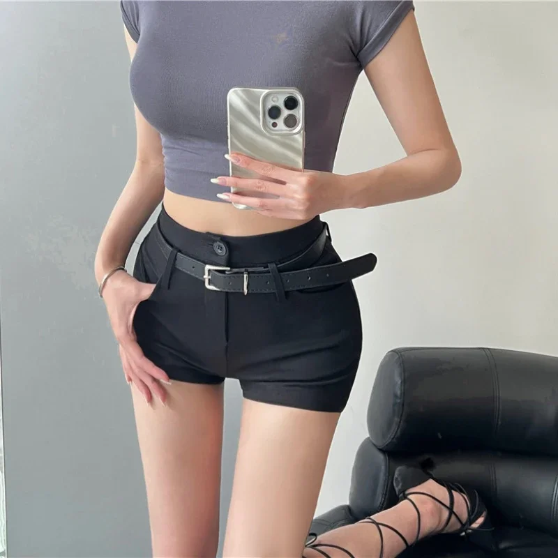 Obcisłe szorty na co dzień damskie Hotsweet moda letnia szykowny temperament Office Lady odzież uliczna na wszystkie mecze Vintage cienkie seksowne podstawy