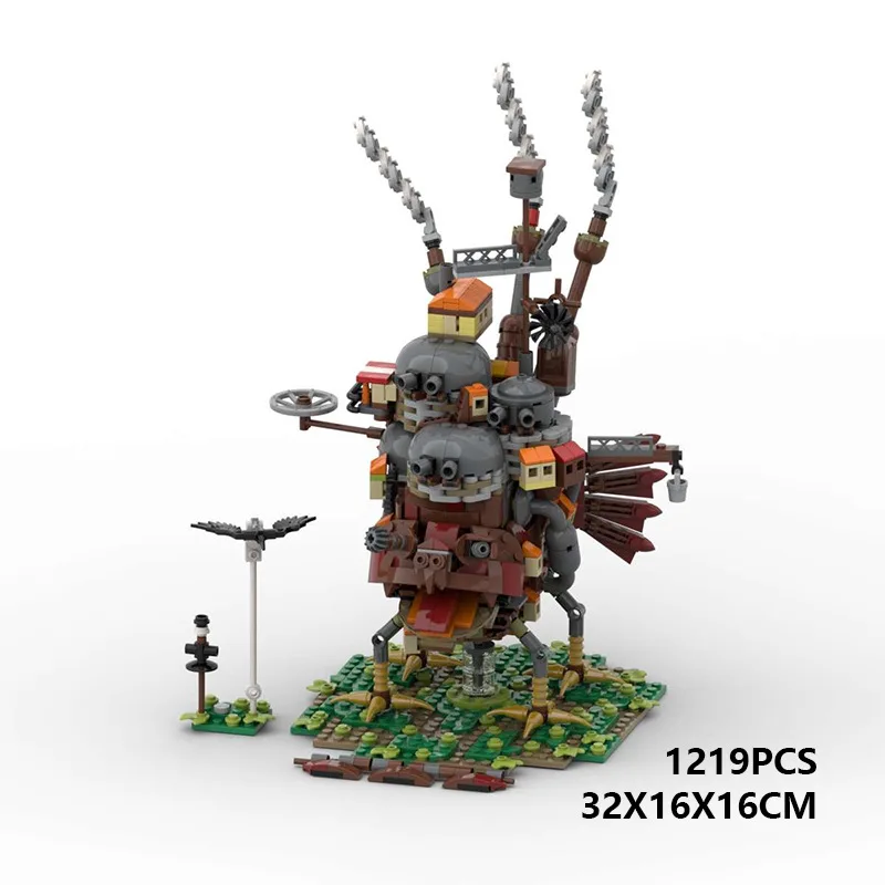 Kompatybilny z LEGO Japońskie Popularne Anime Klocki Zabawki Ruchomy Zamek MOC Model Polecany przez Audiofilów Klocki Konstrukcyjne