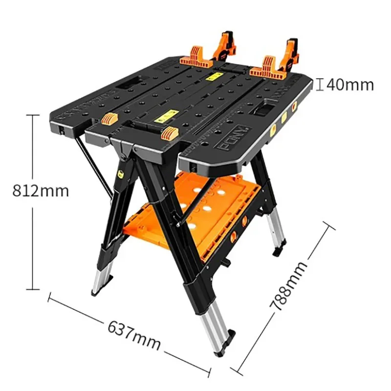 Portable Woodworking Folding Worktable Multifunctional Mobile Small Household Woodworking Worktable Push Saw Table Accessories