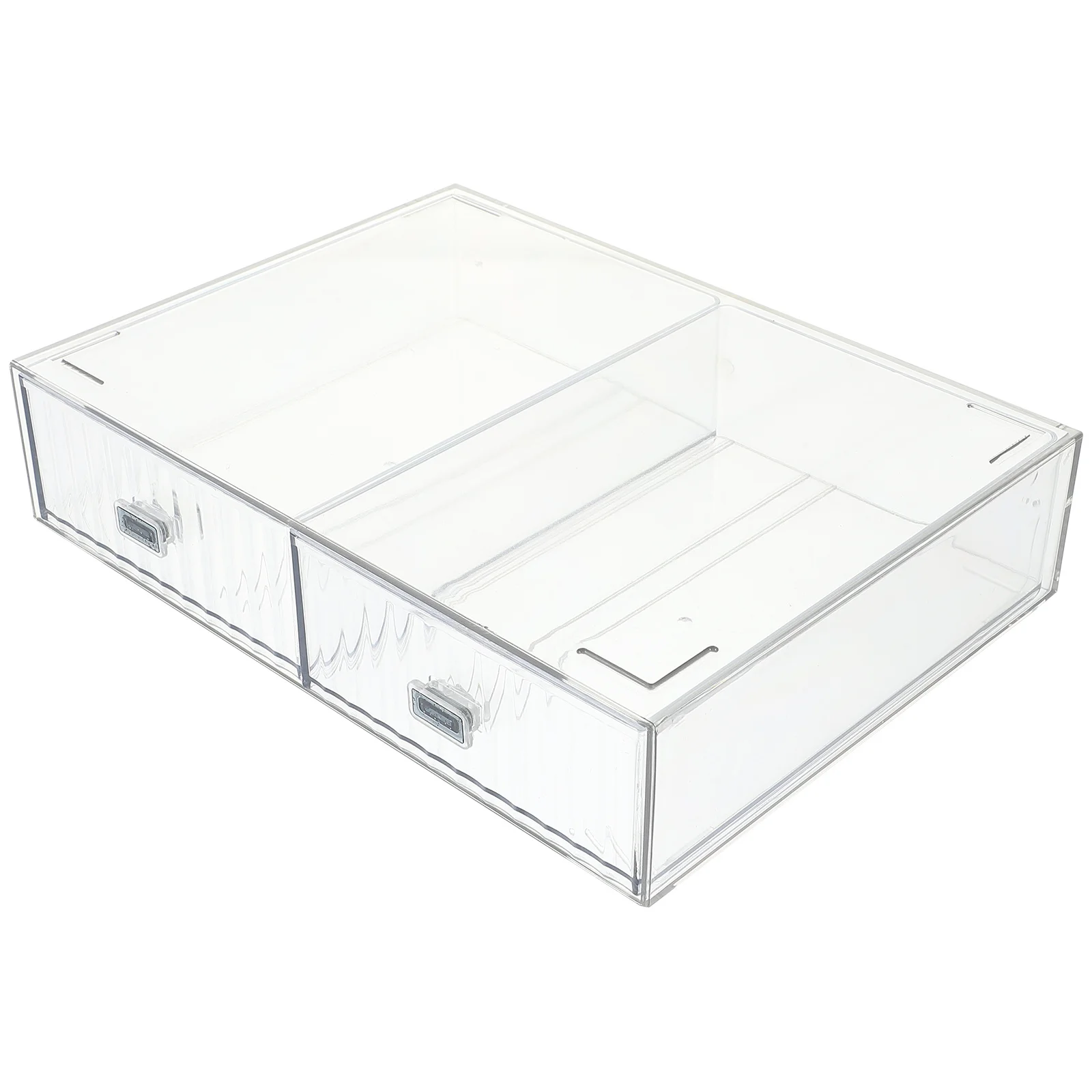 صندوق منظم لدرج تخزين سطح المكتب منظم مكتب بلاستيكي للوازم المكتبية سعة كبيرة لتوفير المساحة لتخزين الملفات #3