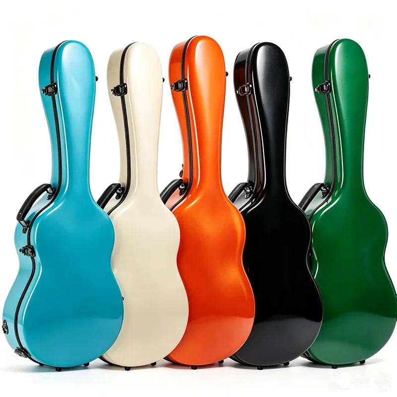 Double Straps 39/41 Inch Classical/Folk Guitar Case FRP Anti Drop Compression Shock Absorption Box