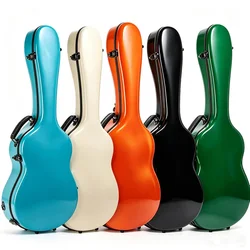 Double straps 39/ 41 inch classical / folk guitar case FRP anti drop compression shock absorption box