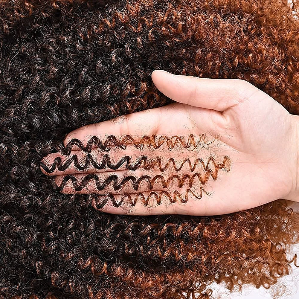 قصيرة مجعد شعر مستعار بتصميم مُجعد مع الانفجارات 10 بوصة قنبلة الأفرو شعر مستعار شديد التجعد الألياف الاصطناعية شعر مستعار كامل طبيعي يبحث عن النساء عيد الميلاد