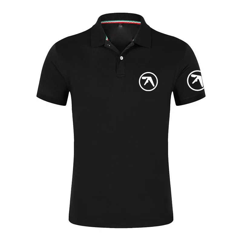 2026 APHEX TWIN Logo Print Solid Color Ultra-light Men's Quick-drying Breathable Sweat-wicking Shirt Fitness Polo Shirt