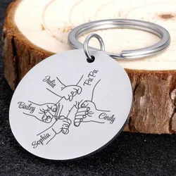Personalized Keychain Love Gifts Customized Name Father's Mother's Day Papa Mom Key Chains Rings For Daddy Car Key Pendant