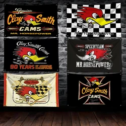 3X5 Ft Mr. Pk Klei Smith Cams Mooneyes Vlag Polyester Digitaal Printen Voor Garage Muur Buiten De Deur Decoratie Met Grommets