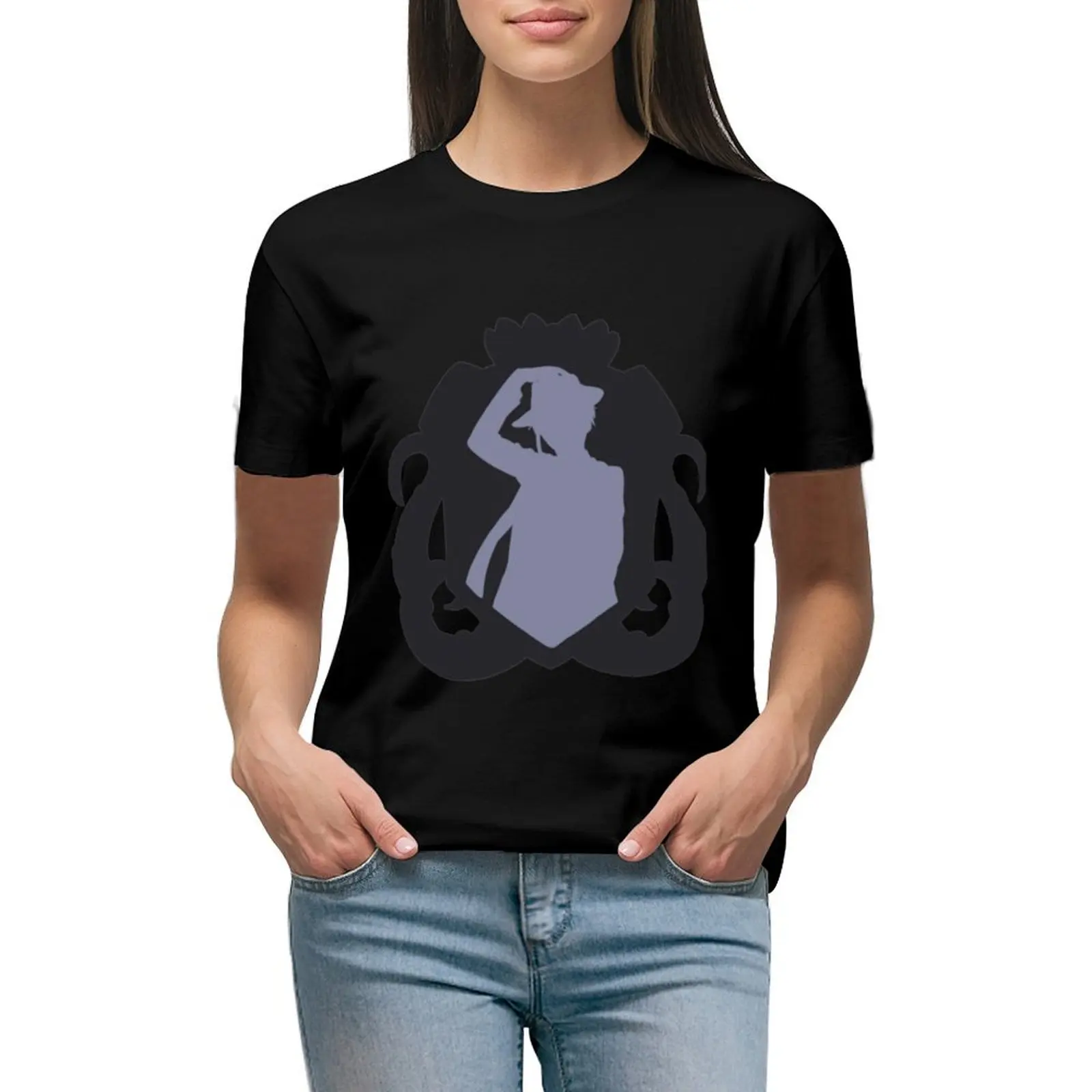 

Floyd Crest T-shirt anime clothes tops black t-shirts for Women