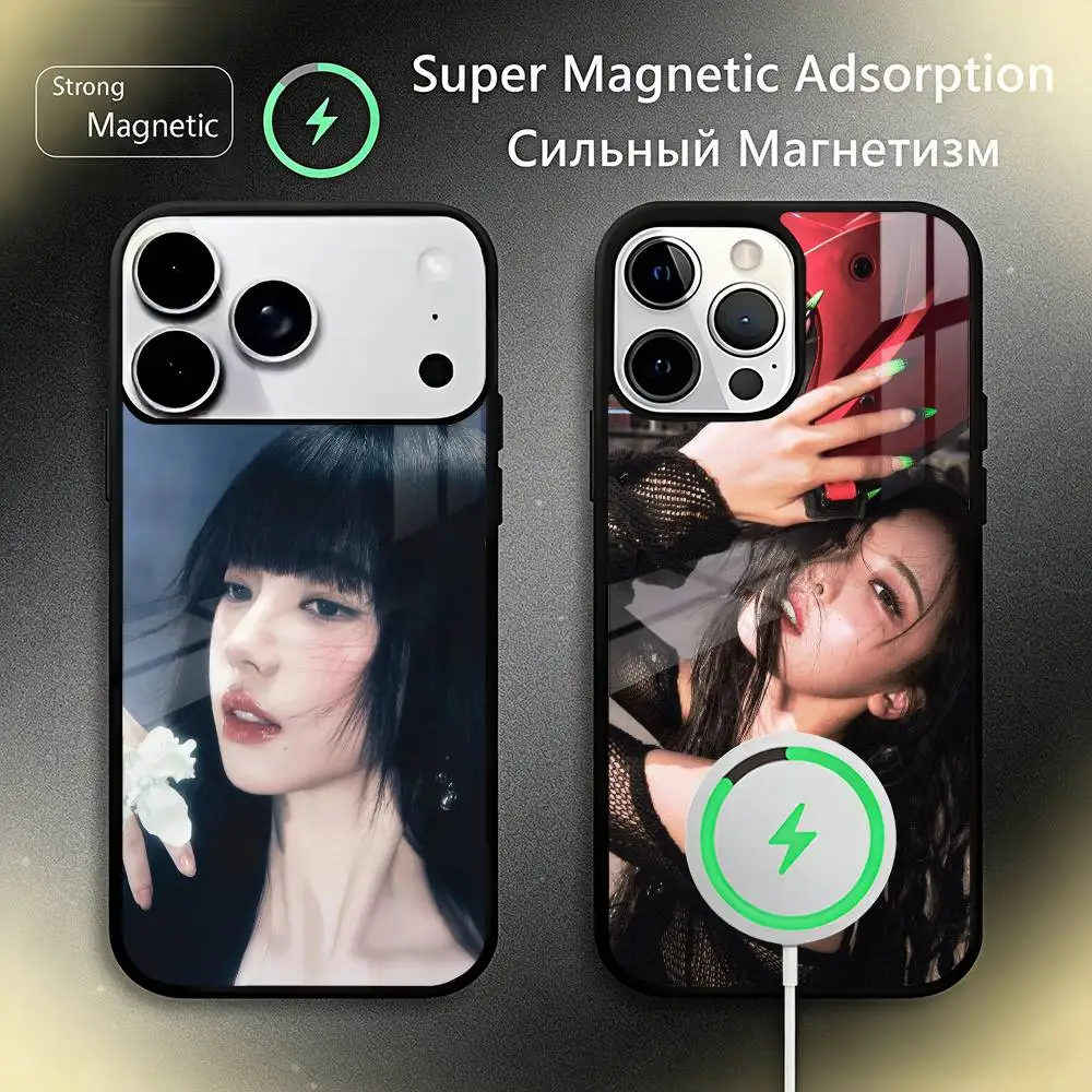 

K-Ka-rina Wireless Charger Compatible Phone Case for iPhone 17/16/15/14/13/12/11 pro Max plus - Protective Funda Cover