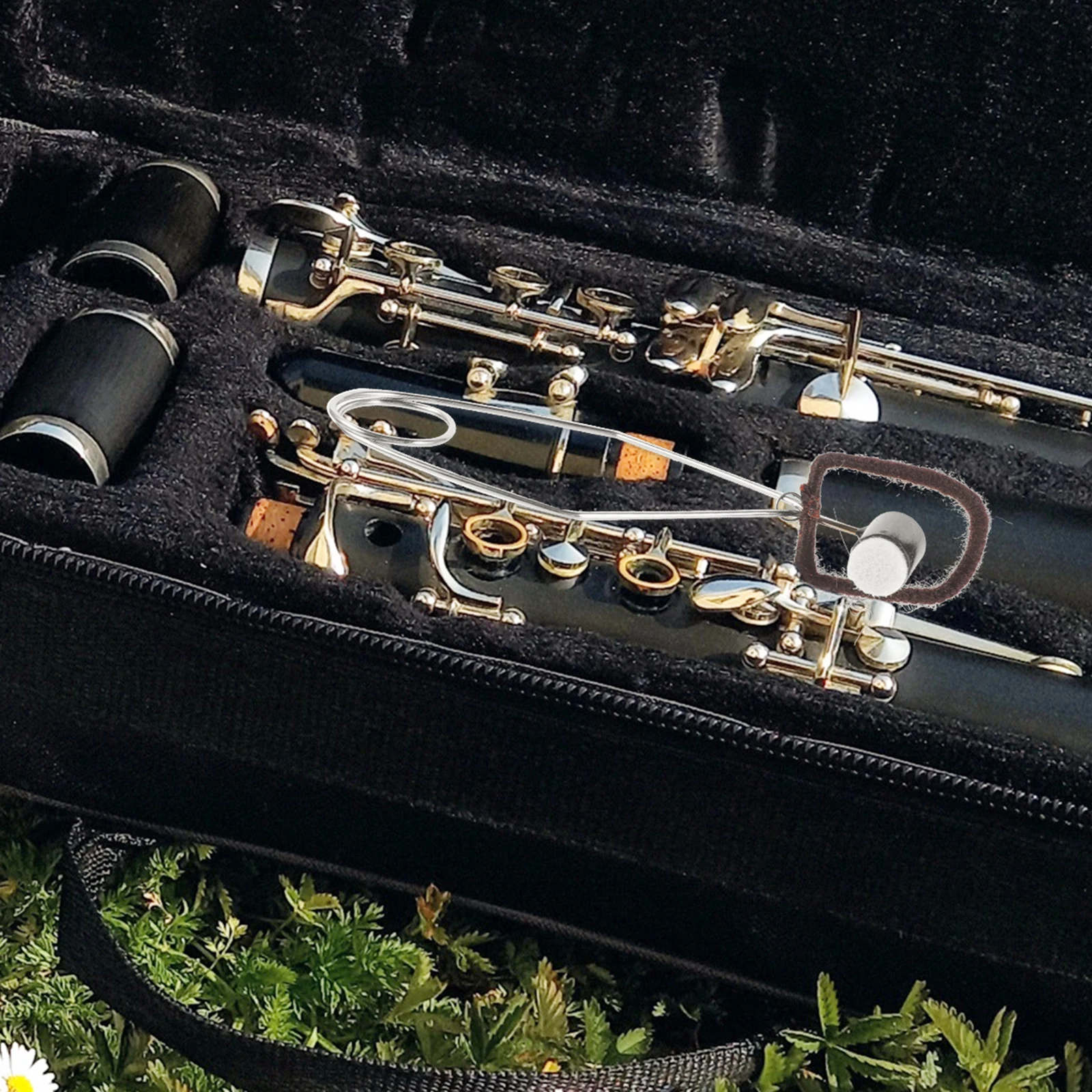 

Stainless Steel Repair Clip Rubber Pads Durable Instrument Maintenance Accessory Clarinet Flute Button Key Pad Indentation