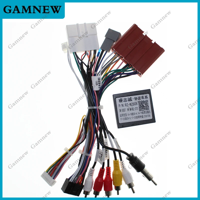 Car 16pin Wiring Harness Adapter Canbus Box Decoder For Mazda 6 Atenza CX4 CX-4 Mazda 2 Demio MZD-RZ-08