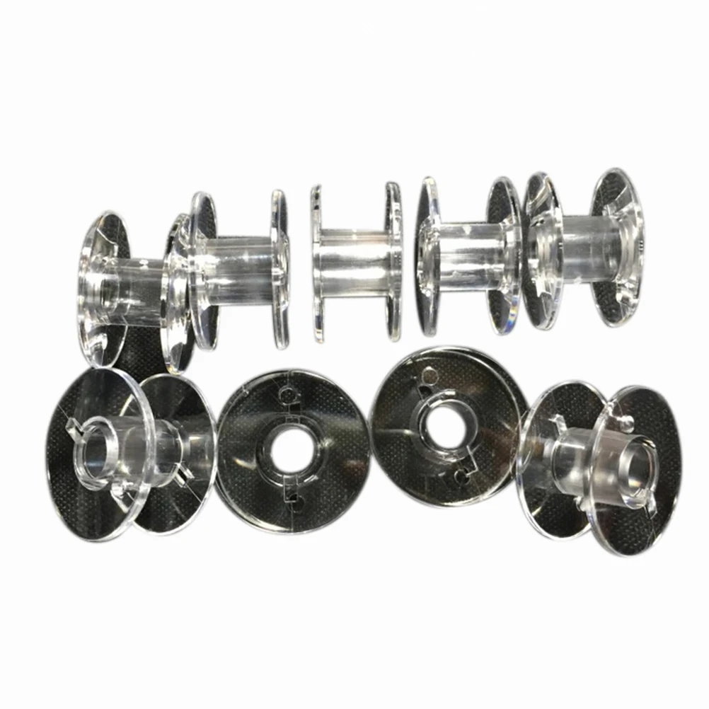 20 Clear Bobbin Sewing Machine Plastic Spools For Thread Brother Singer Elna