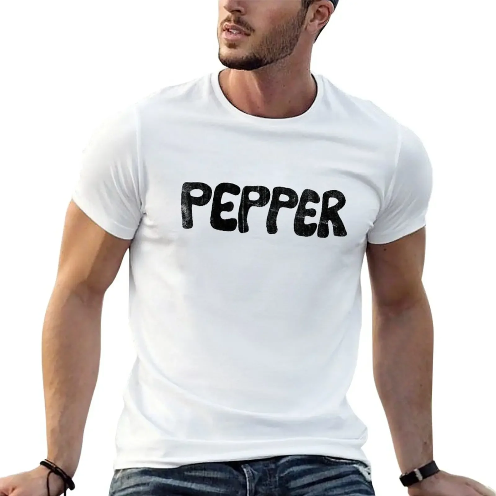 Pepper T-Shirt shirts graphic tee cute tops summer top hippie clothes t shirts for men cotton