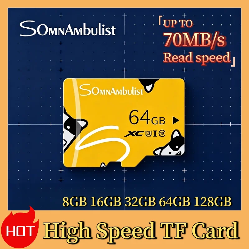

SomnAmbulist 64GB High Speed Mini TF Card C10 U3 A1 Memory Card for Drone Audio Surveillance Device 64GB TF Card Ultra