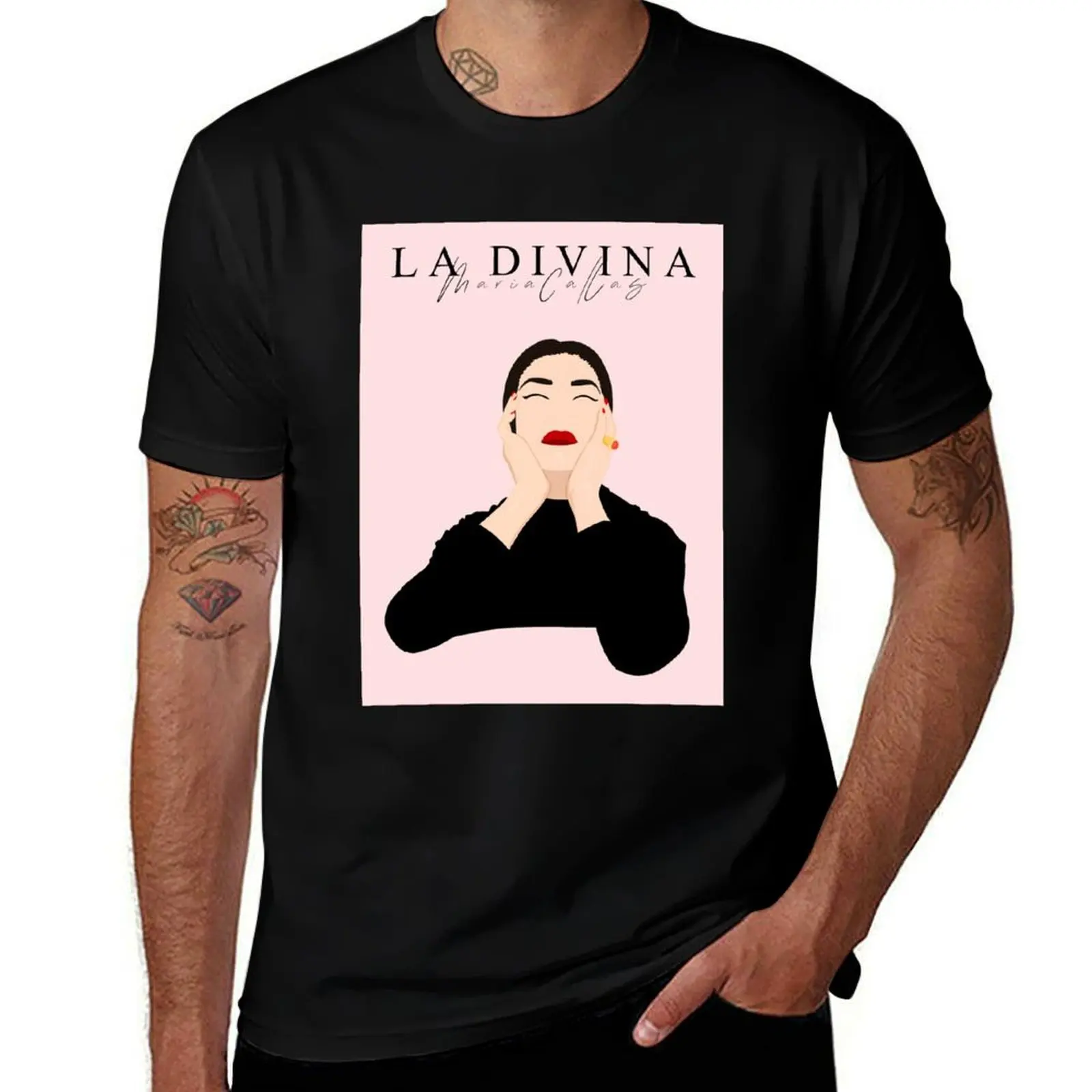 La Divina- Maria Callas T-Shirt Moisture Control Sports Tee T-Shirt