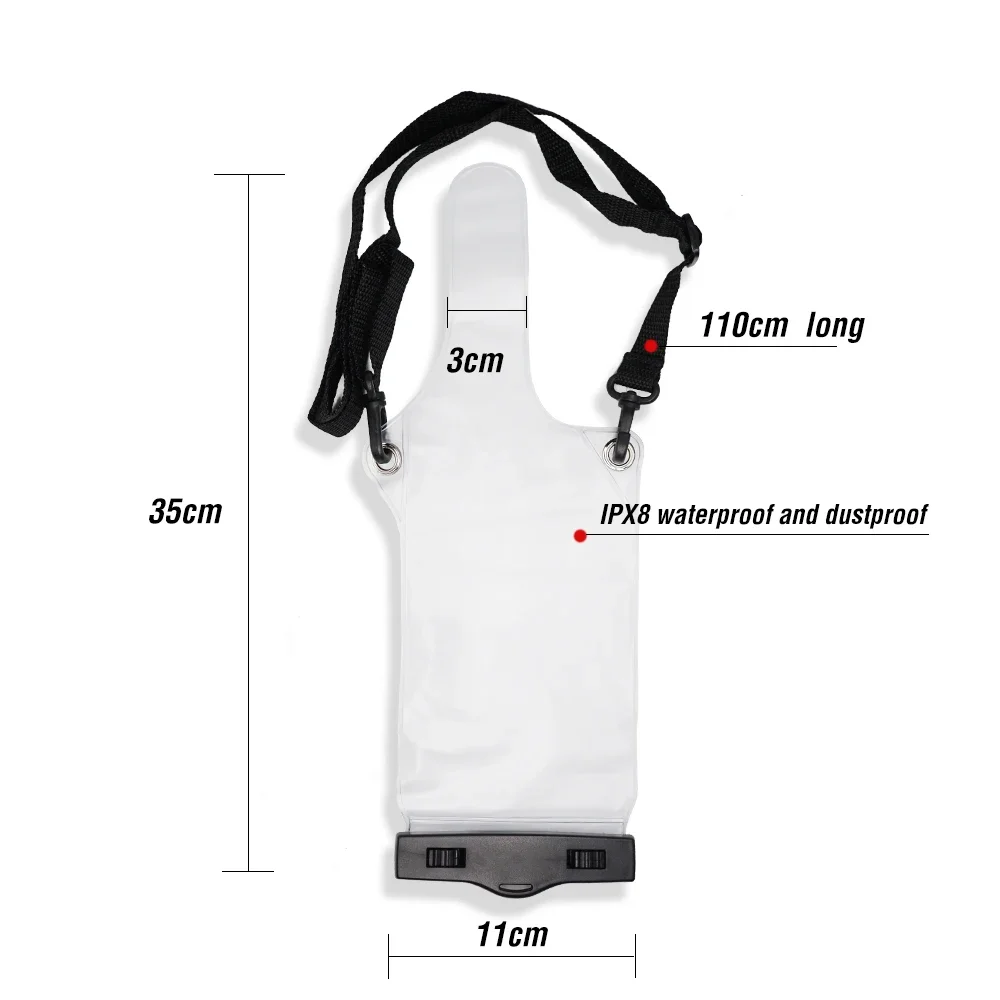 IP67 حقيبة مضادة للماء الحقيبة لموتورولا كينوود Baofeng UV-5R UV-82 UV82 UV-9R زائد BF-888S اسلكية تخاطب حقيبة غير نافذ للمطر