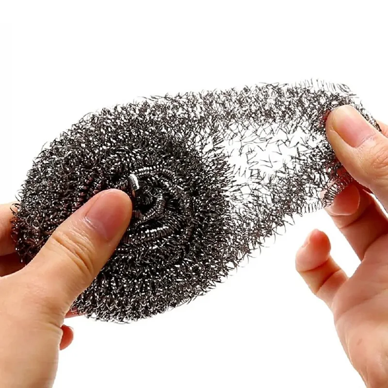 6/12 PCS Stainless Steel Scrubber, Scrubbing Scouring Pad, Steel Wool Scrubber for Kitchens, Bathroom and More Strong Resistance