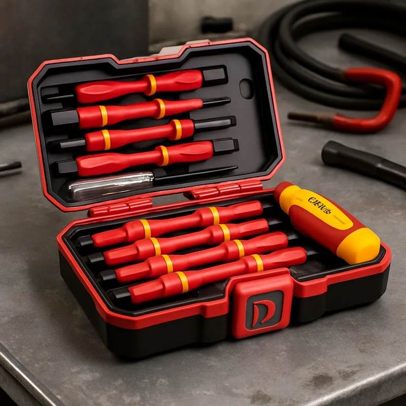 15-Piece Electrician Screwdriver Kit with Magnetic Bits, Insulated for 1000V Protection