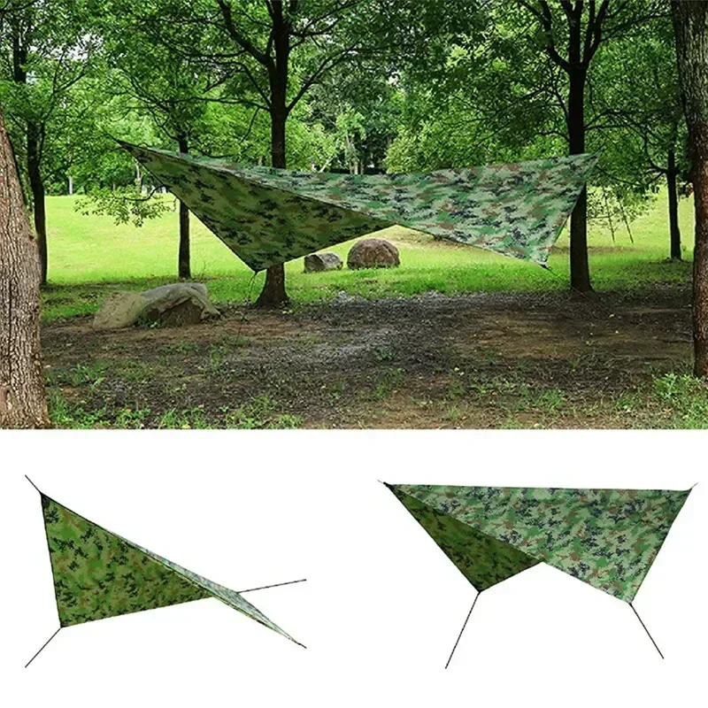 Hammock Camping Tarp Rain Fly,Waterproof Tent Footprint Shelter Canopy Sunshade Cloth Picnic Mat for Outdoor Awning Hiking Beach