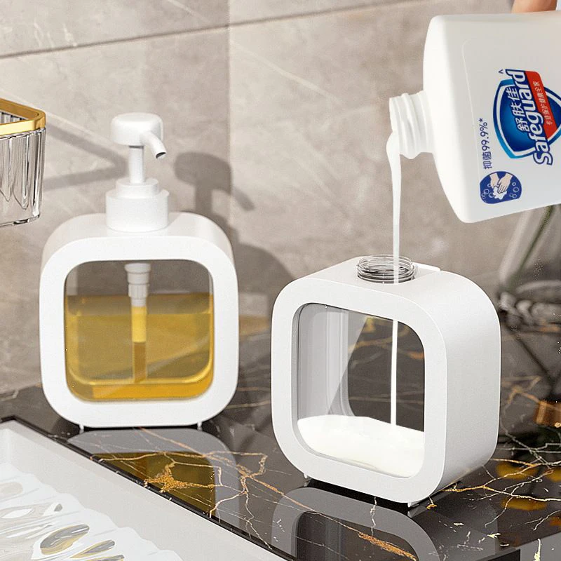 

Large-Capacity Soap Dispenser Bottle, Transparent Visible Press Pump Leak-Proof Bath & Kitchen Containers for Shampoo, Body Wash