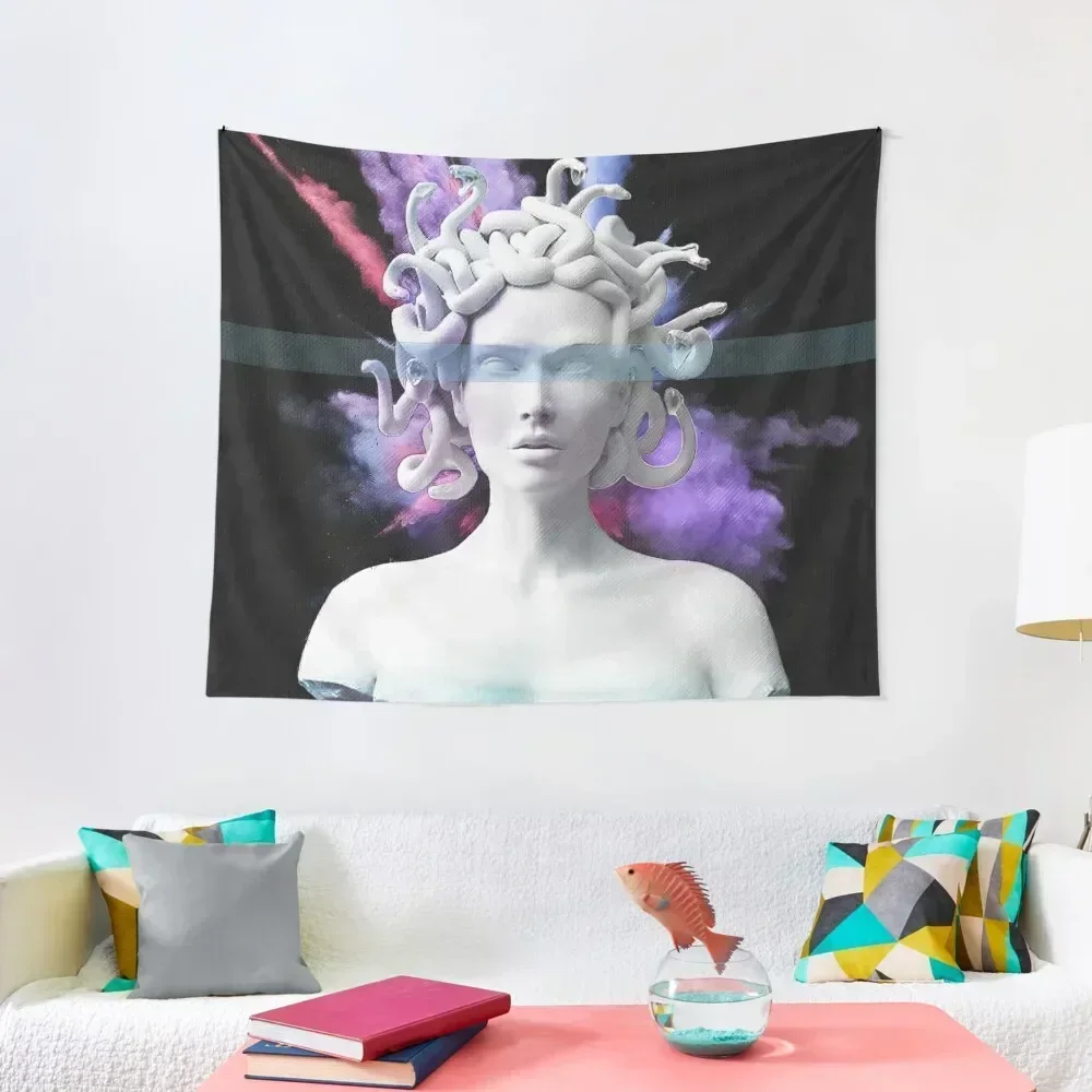 Medusa color blast Tapestry Wall Mural Wall Decor Aesthetic Decoration Decoration For Rooms Tapestry