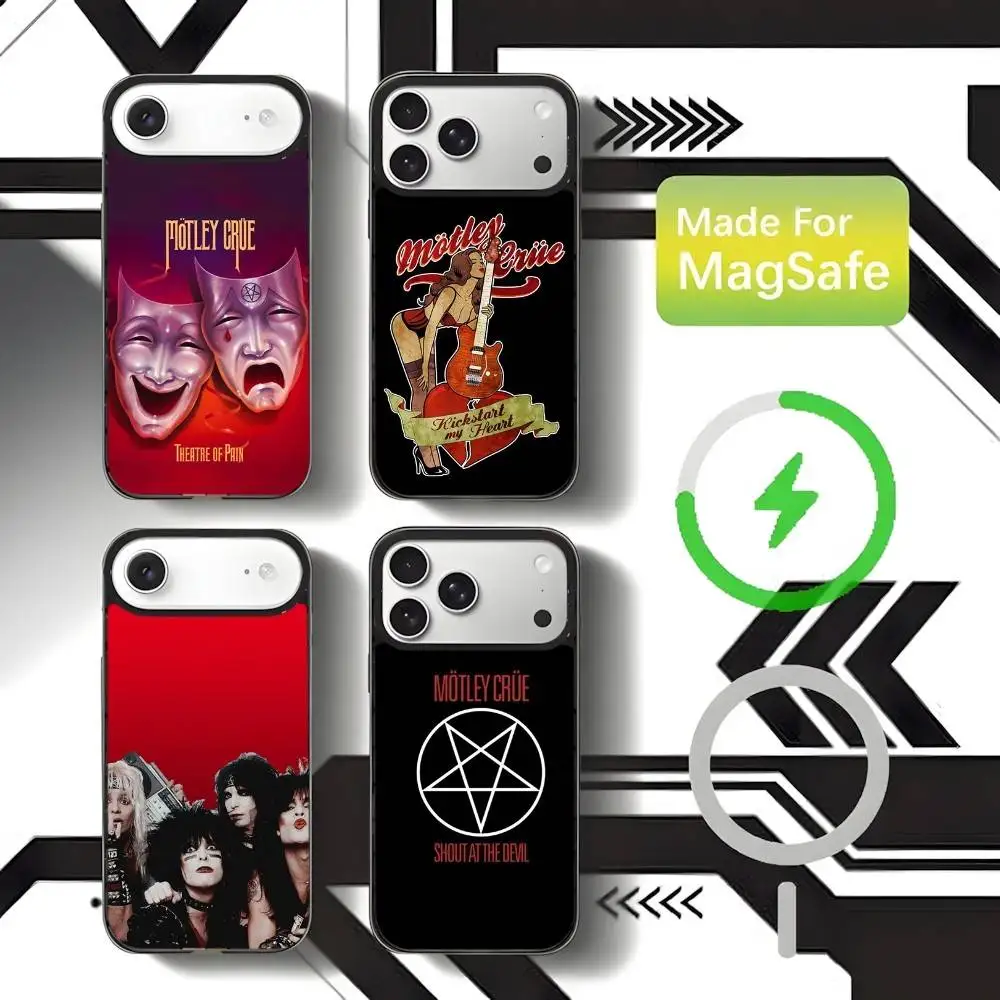 

M-MotleyS Rock C-CrueS Phone Case For iPhone 17,16,15,14,13,12,11,Pro,Max,Plus,Mini,SE4,E Magnetic Magsafe Wireless Charging