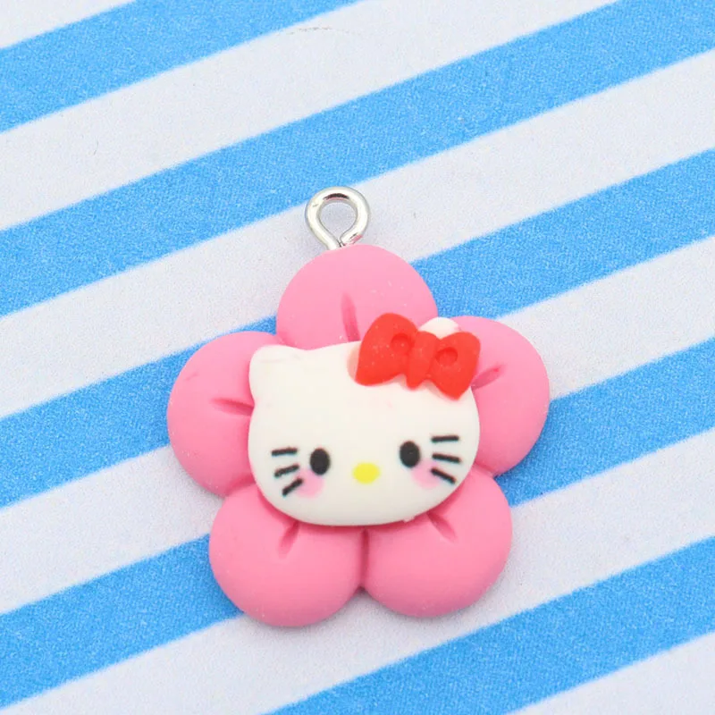 Sanrio Cartoon HelloKitty DIY Jewelry Necklace Earring Accessories Cinnamoroll Kuromi Resin Keychain Jewelry Findings Components