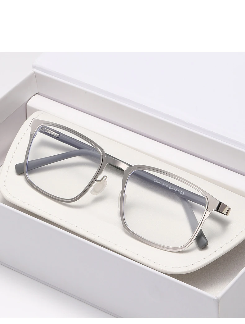 Photochrome Myopie-Brille, Business-Vollformat, modisch, ultraleicht, für Herren, quadratisch, Tr90-Tempel, Myopie-Brille 8405 – Detail 11