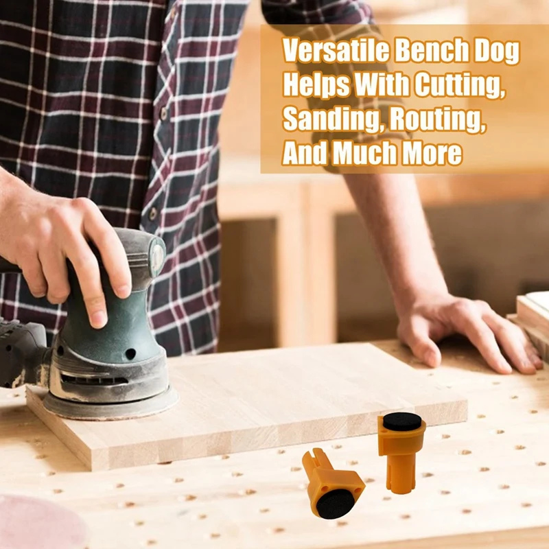 12Pcs Workbench Peg Brake Stops Bench Clamp Dog Woodworking Table Limit Block Workbench Workshop Tenon Stopper