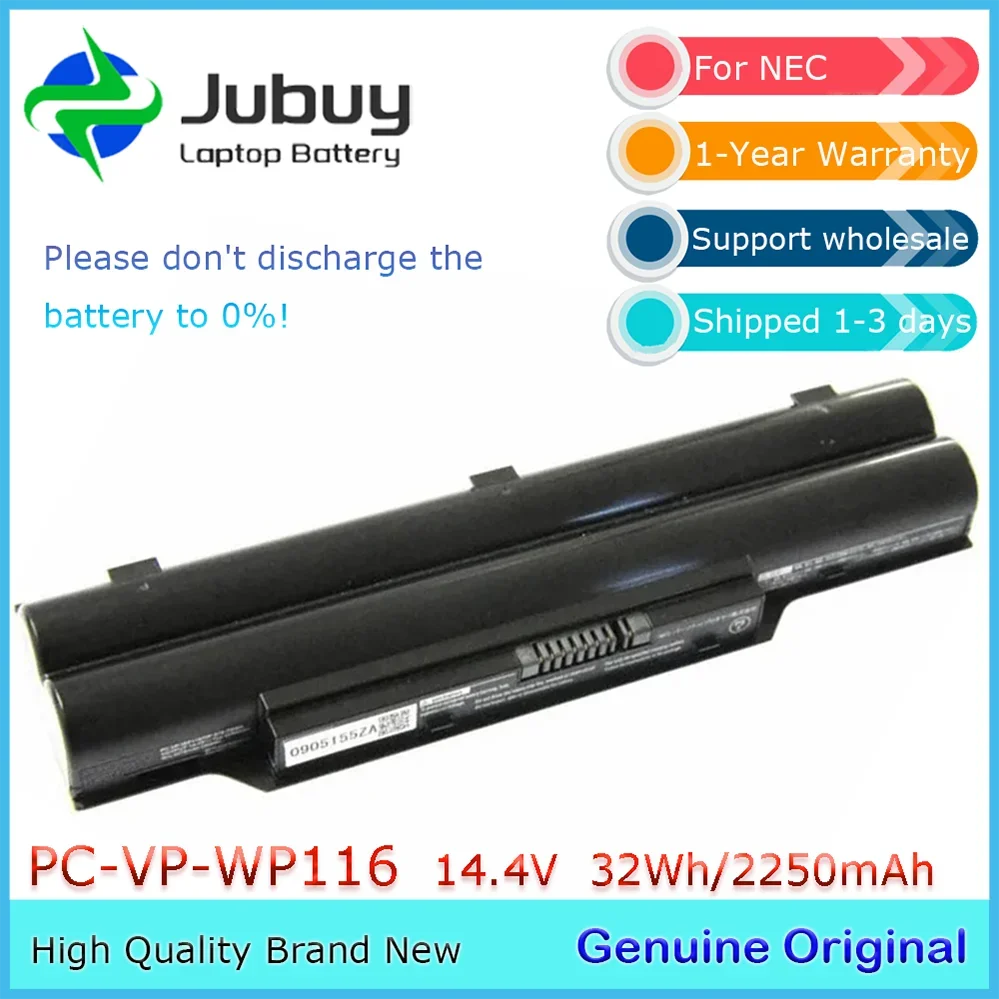 

Original 14.4V 2250mAh PC-VP-WP116 Notebook Battery for NEC PC-LE150D1 PC-LE150C2 PC-LE150E1 PC-LE150H2 Series