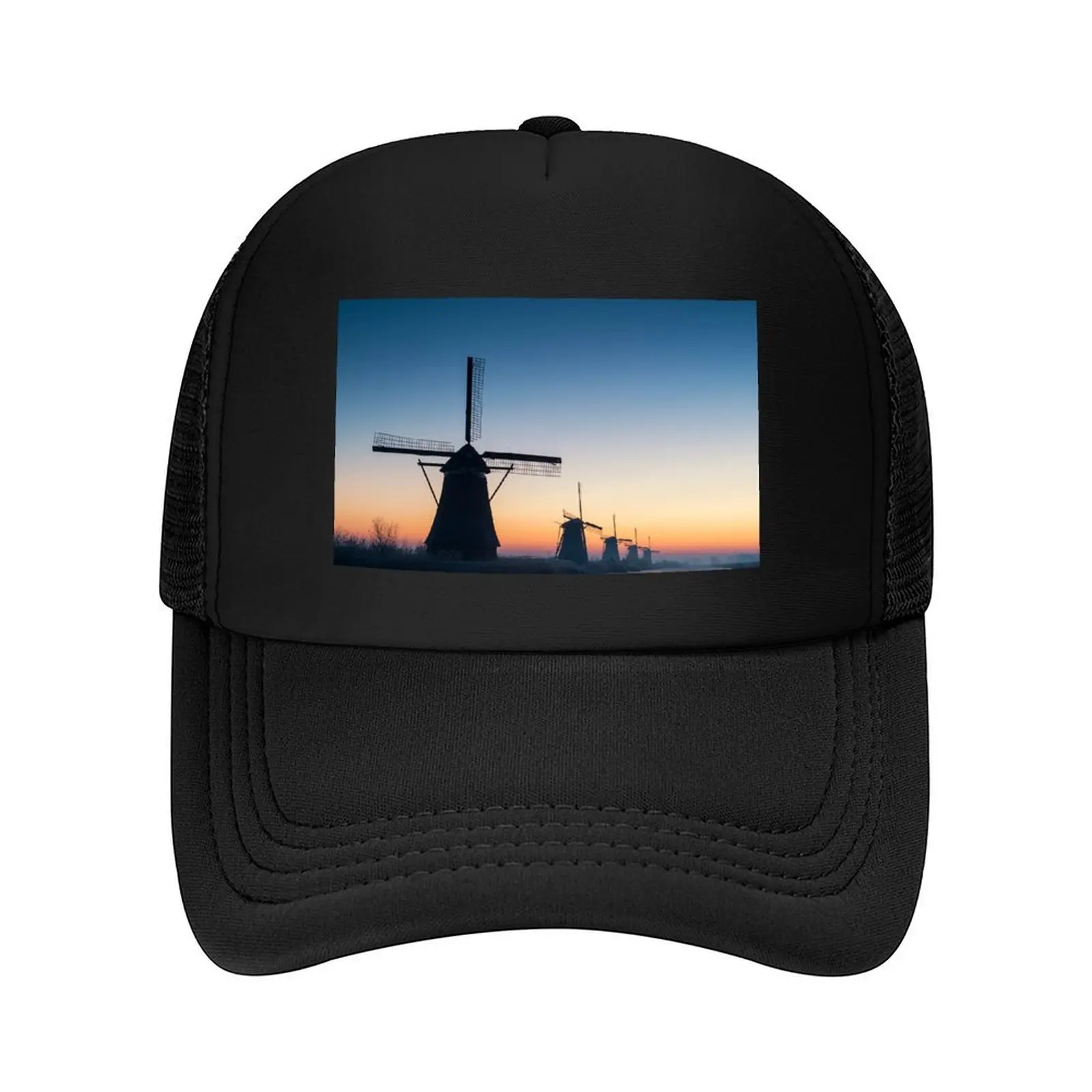 

Kinderdijk Windmills Baseball Cap fishing caps man sun hat fashionable Golf Hat Man Mens Caps Women's