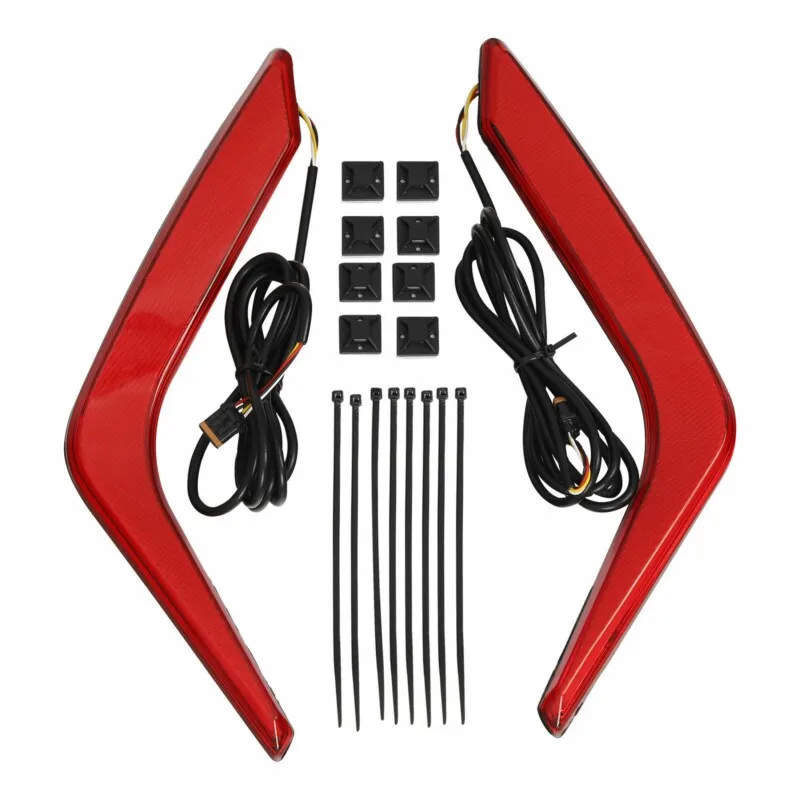 Motorrad-LED-Satteltaschen-Lichtakzent hinten für Honda Goldwing 1800 GL1800 2018–2024, rot geräucherte klare Linse