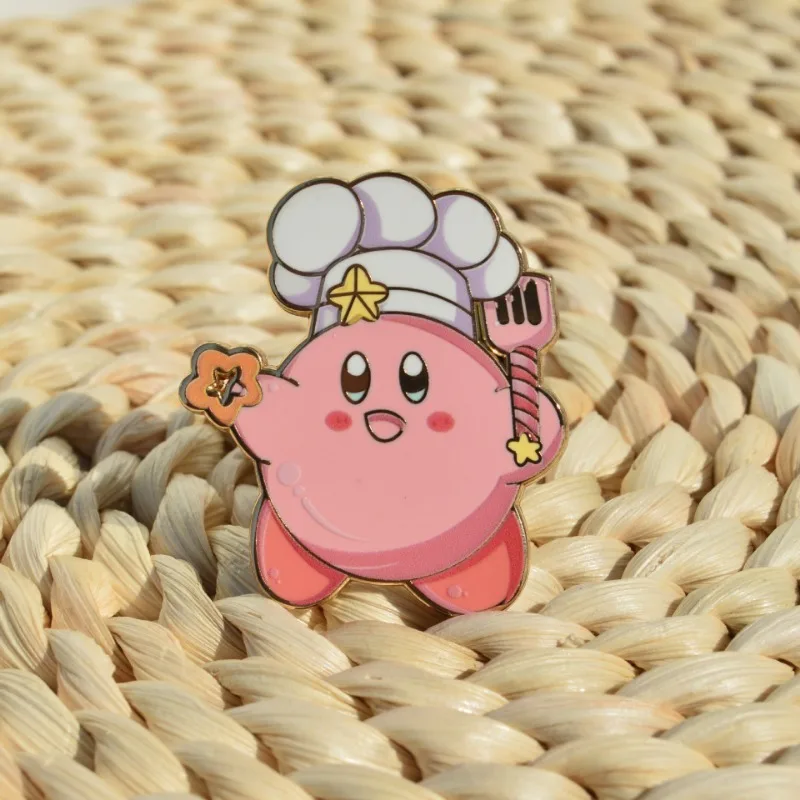 Pin de Anime Kirby, accesorios derivados de dibujos animados y Anime, decoraciones para bolsos, insignia bonita para niñas, broche para ropa, regalos de fiesta de cumpleaños