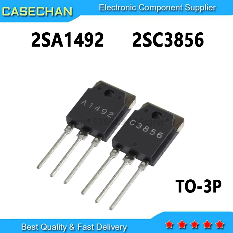 1pair 2SA1492 2SC3856 A1492 C3856 (1pcsA1492 + 1pcs C3856) TO-3P