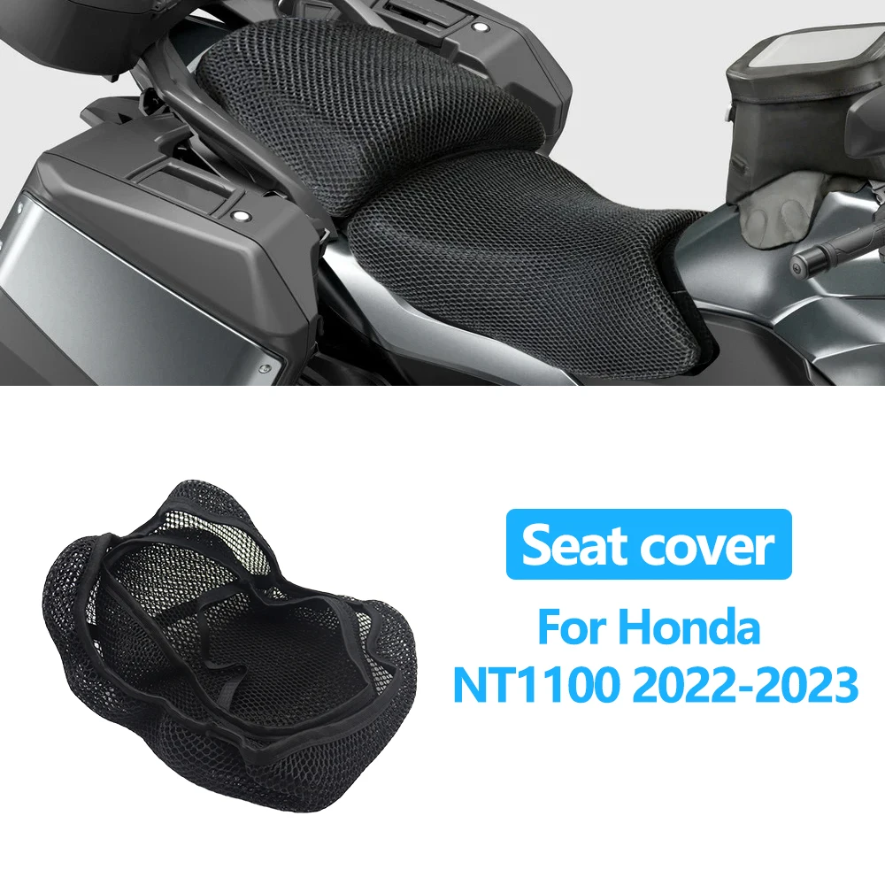 

For Honda NT1100 NT 1100 2022-2023 Motorcycle Seat Cover 3D Mesh Fabric Seat Non-Slip Breathable Heat insulation Protect Cushion