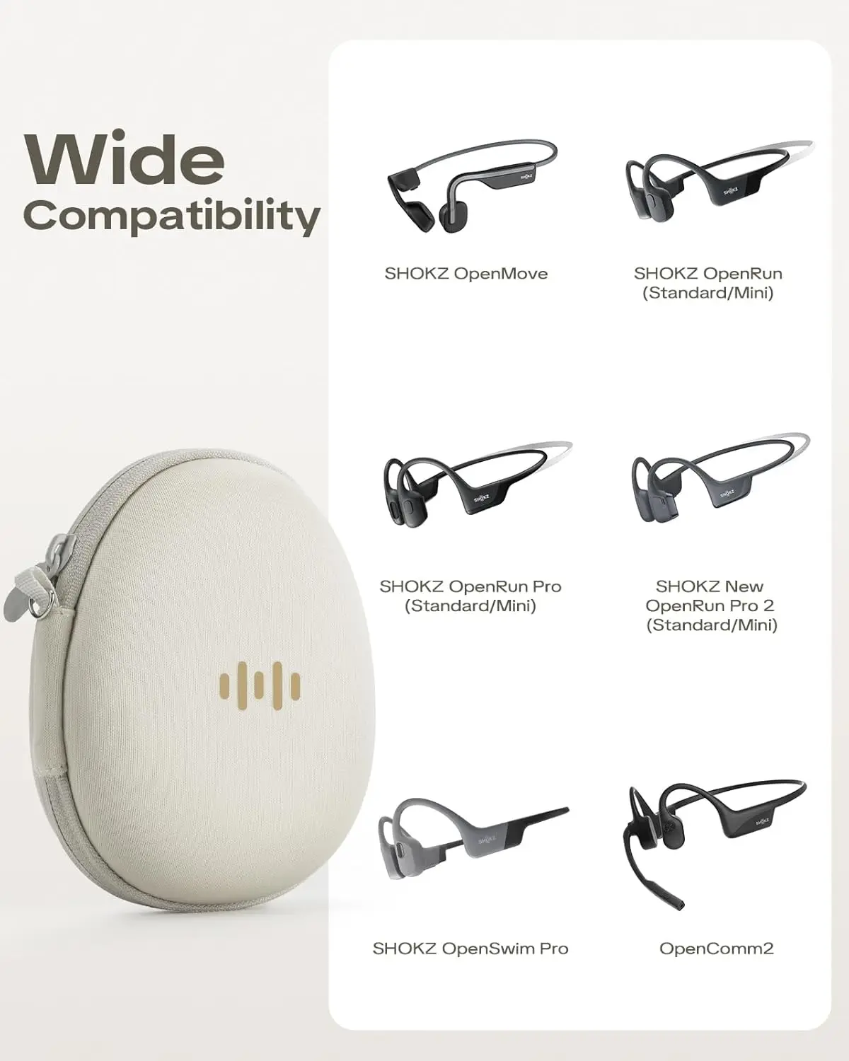 Headphone Case for Shokz OpenRun Pro 2/OpenRun/OpenSwim Pro/OpenMove Bone Conduction Earphones, Portable Travel Carrying Case view 2