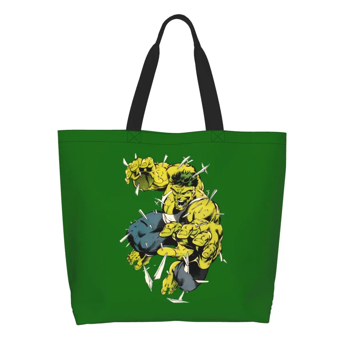

Custom Hulk Grocery Tote Shopping Bag Women Funny Canvas Shopper Shoulder Bag Large Capacity Handbag