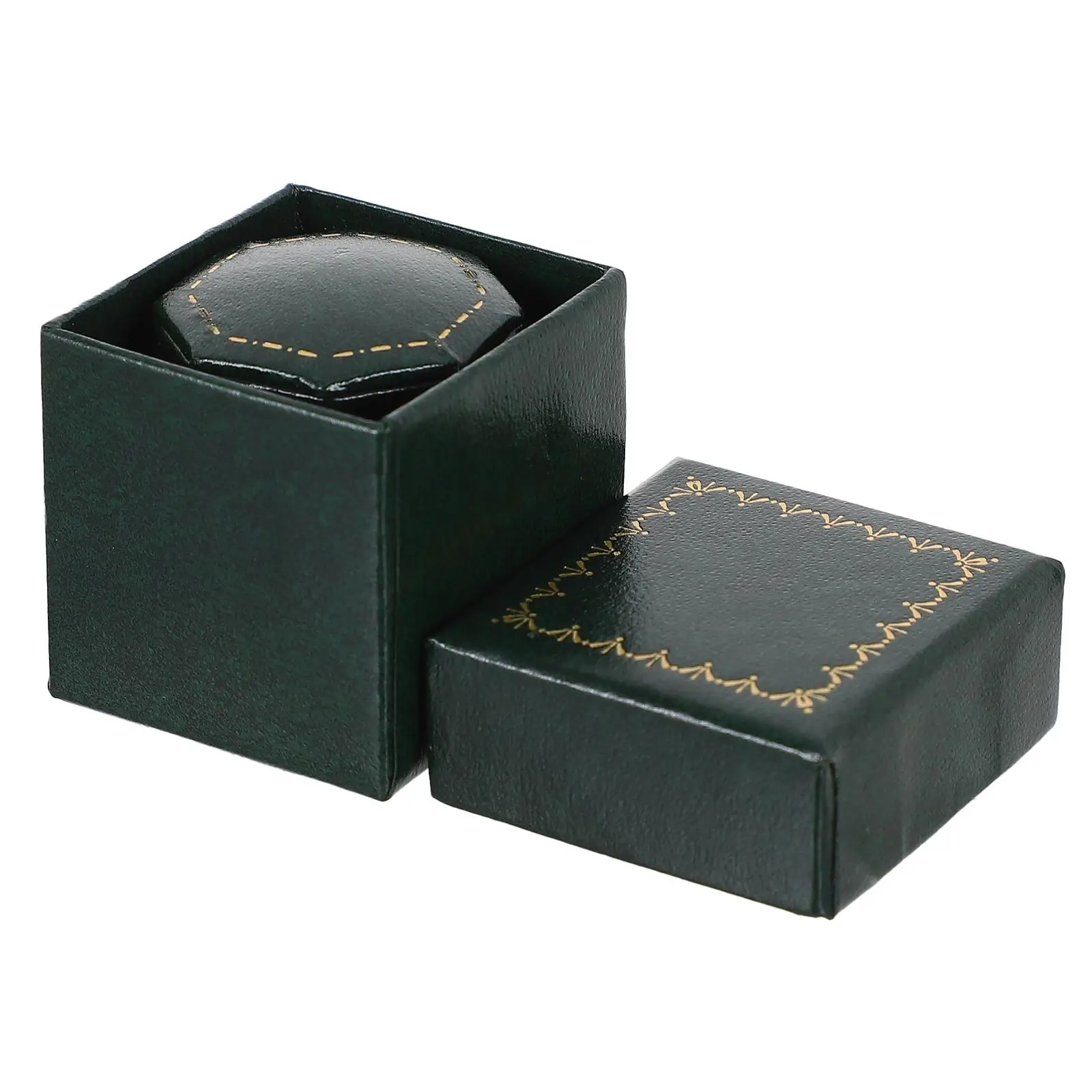 

Sided Ring Box Green Octagon Jewelry Storage Case Portable Gift Container Packing Box for Special Occasions