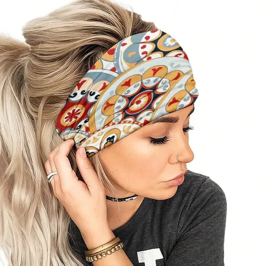 

Printed Multifunctional Headband For Women Elastic Soft Scarf Sports Yoga Hiking Cycling Outdoor Daily Use