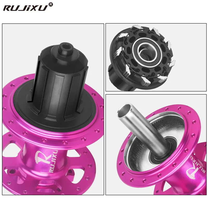 9 Pawls RUJIXU Mtb Hub 32 Holes Bearing Mountain Bike Freehub Rear Hub  Noisy Cube Bicycle Bushings 12 11 10 9 8 7 Speed