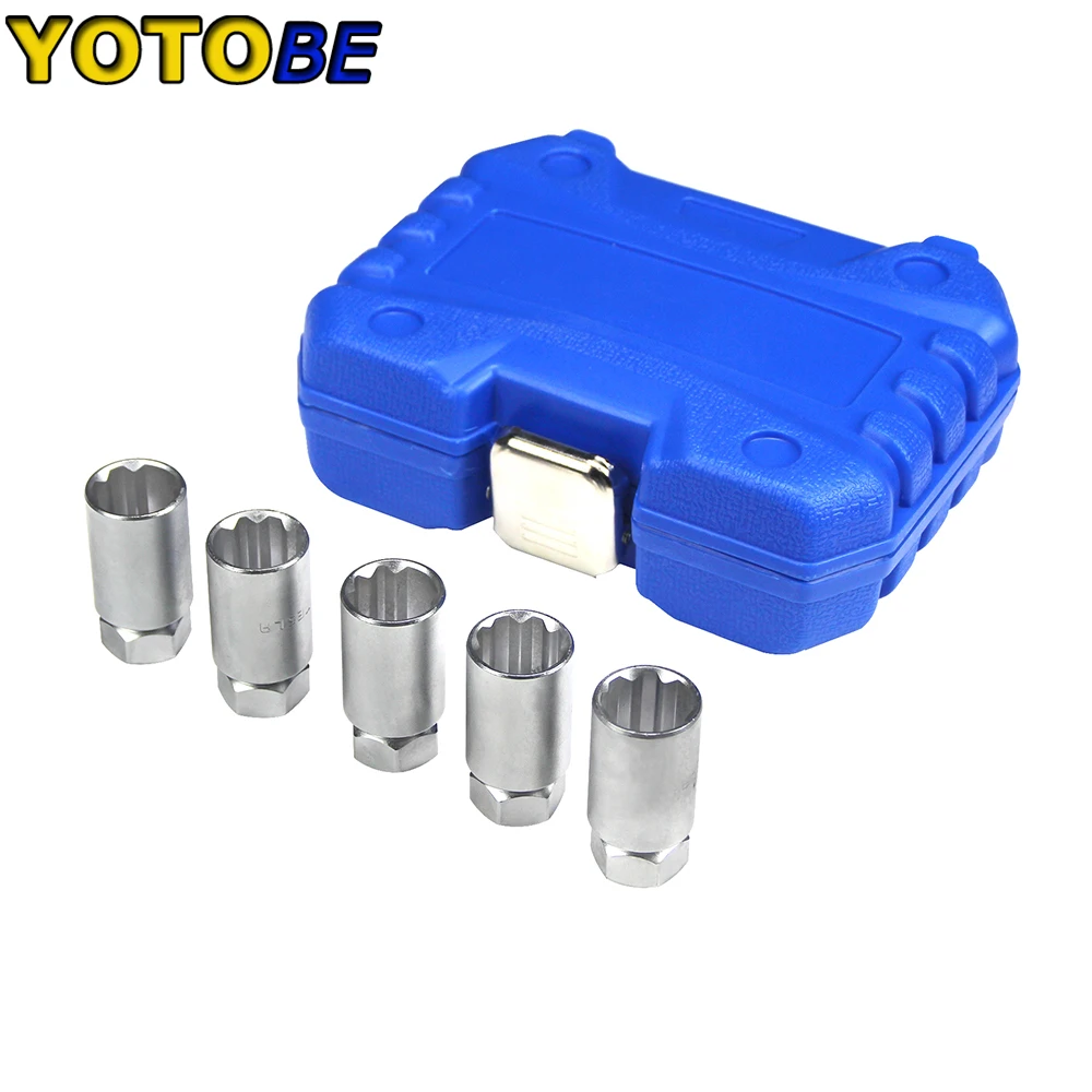 5Pcs Wheel Lock Key Removal Kit For Tesla Model 3, Model Y ,Model X ,Model S Lug Nut Anti-Theft Wheel Lock Removal Tool Set