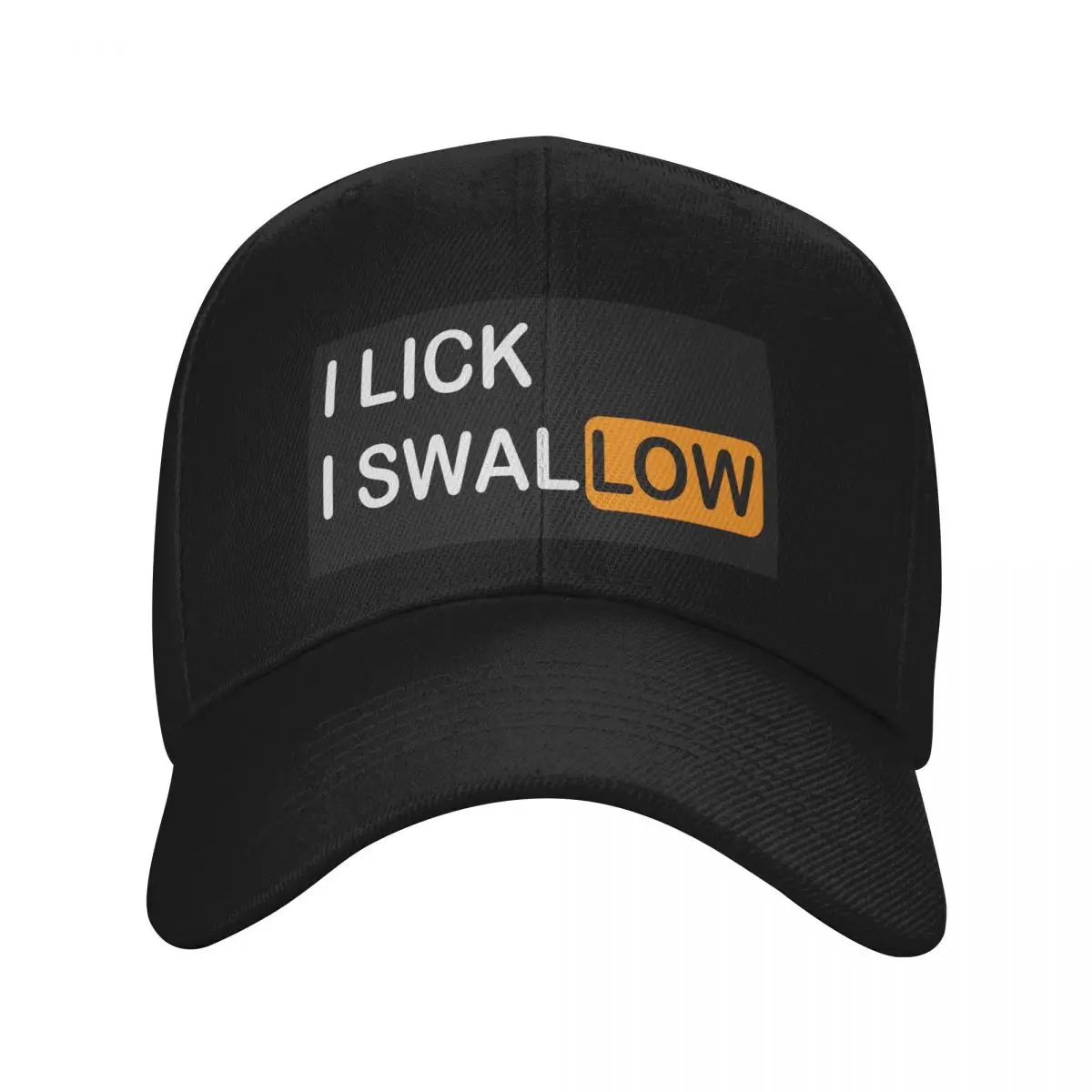 I Lick I Swallow Black Baseball Cap Beach Bag custom Hat Women's Beach Outlet 2024 Men's