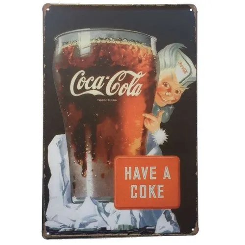 Boy Have a Coke Tin Sign Garage Man Cave 30cmx20cm - New --Tin Sign