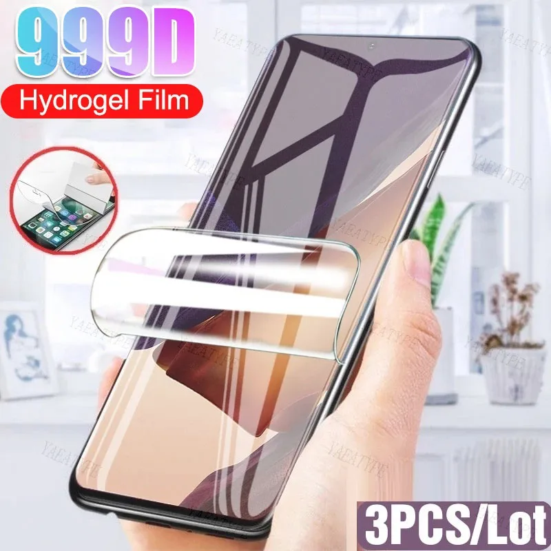 3Pcs Screen Protector Hydrogel Film For Vivo Y21S Y31 Y21 Y20 Y20S Y20i Y53S Y33S Y12S Y11S X100 Pro V29e Y33t china Y78t Y100A