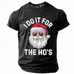 Komik 3D noel baba baskı erkek T Shirt rahat o-boyun gevşek kısa kollu Tops moda yeni yıl hediye t-shirt X'mas Tee giyim