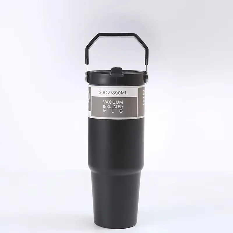 Vacuum-Sealed 30oz Stainless Steel Tumbler with BPA-Free Tritan Lid for Temperature Control