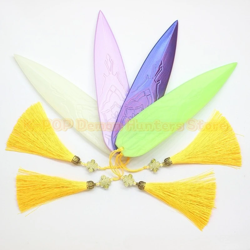 

Cosplay Prop Daggers Colorful Kpop Demons Hunters Zoey Resin Sword With Tassel Decorative Fantasy Costume Party Role Play Gift