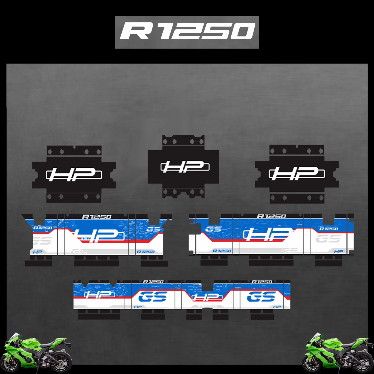 Panniers 40 GS For BMW R1250GS R1250 GS ADV Triple Black Adventure 2019-2023 2022 2021 2020 Motorcycle Aluminum Box Sticker Case