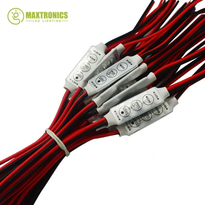 Wholesale Price 1/10/50pcs Mini 3 Keys Single Color LED Controller 12V-24V Brightness Dimmer for 3528 5050 Led Strip Light