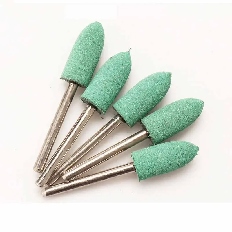 5Pcs Rubber Abrasive Grinding Head Rubber Mounted Point Grinding Head for Mold Metal Polishing Dremel Rotary Tools