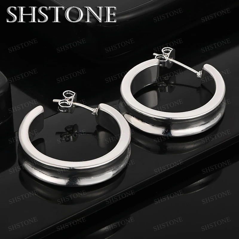 

Fine 925 Sterling Silver Earrings For Women Man Engagement Jewelry Birthday Wedding Party Fashion Stud Earring Accessories